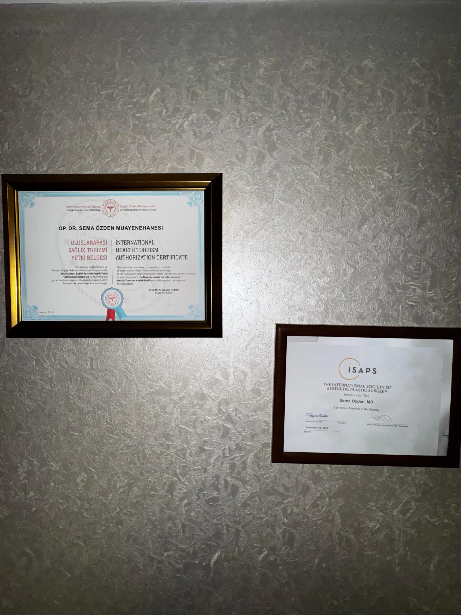 Clinic-provided photograph of Dr Sema Özden