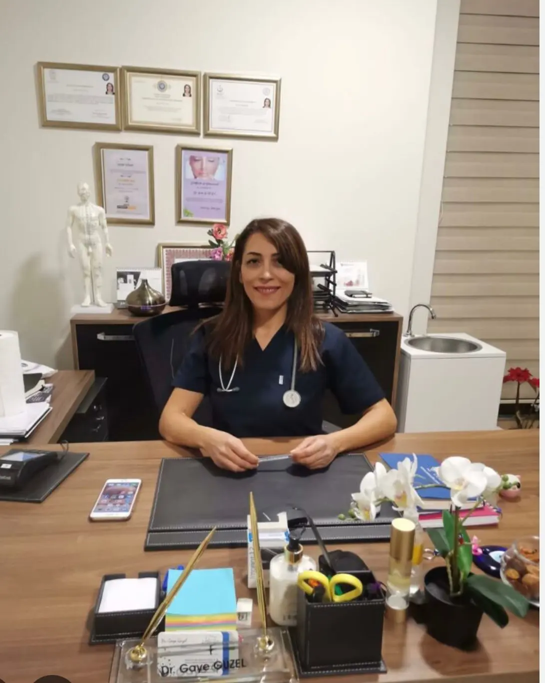 Clinic-provided photograph of Dr Gaye Güzel