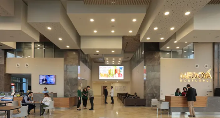 Clinic-provided photograph of Medova Hospital